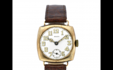 ROLEX Gent's 9K gold wristwatch 1920s Dial, movement and...