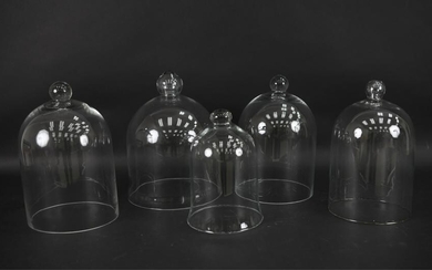 (5) GLASS BELL JAR CLOCHES