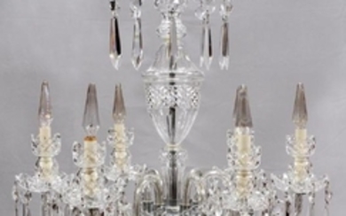 WATERFORD SIX ARM CHANDELIER H 31"