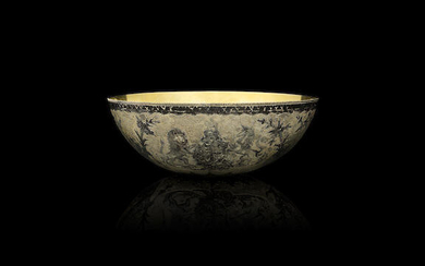 A silver-gilt and niello bowl
