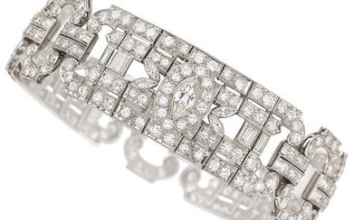 55228: Diamond, Platinum Bracelet Stones: Full, marqu