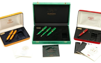 6 Aurora Writing Instruments, incl. Fountain Pens w/
