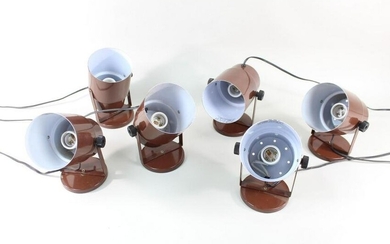 6 Modern Brown Metal Spot Light Lamps,Pop Art