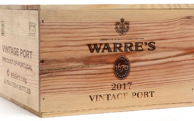 6 bts. Warre's Vintage Port 2017 A (hf/in). Owc. This lot is...