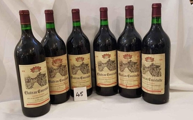 6 magnums château COUSTOLLE 1978 CANON FRONSAC 4 stained labels, perfect levels.