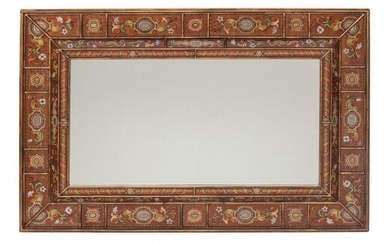 61028: A Continental Eglomisé Mirror Frame 60 x