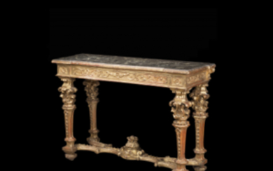 An early 19th-century giltwood console (cm 142x97x50) (defects and restorations)