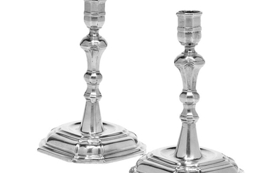 A pair of candleholders