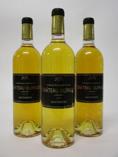 9 bouteilles CHÂTEAU GUIRAUD 2009 1er cru Sauternes (base goulot