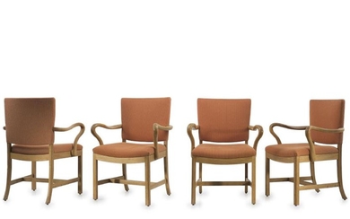 Four armchairs, 1930/40s