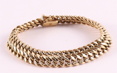 (-), A 14 kt 585/1000 gold link bracelet,...