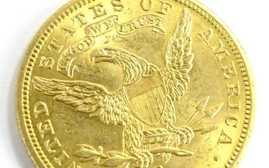 A 1906 American gold 10 dollar coin