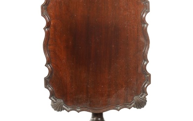 A 19TH CENTURY MAHOGANY TRIPOD TABLE IN THE GEORGE...