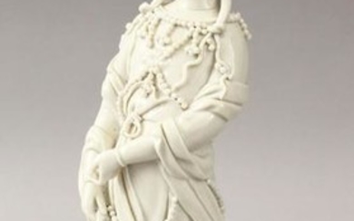 A 20TH CENTURY CHINESE BLANC DE CHINE FIGURE OF