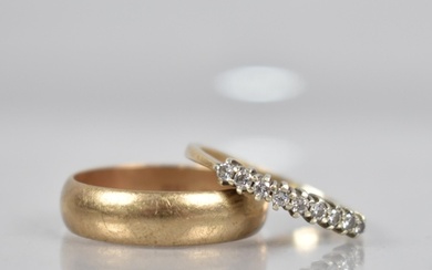 A 9ct Gold Half Eternity Ring, Mounted with Round Brilliant ...