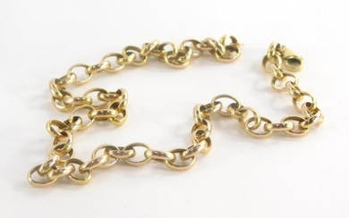 A 9ct gold large curb link neck chain, 45.5cm...