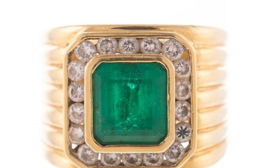 A AGL Colombian Emerald & Diamond Ring in 18K