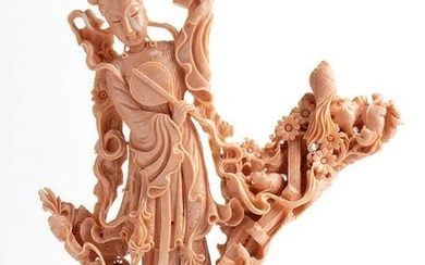 A BokÃ¨ coral carving - China, early 20th Century