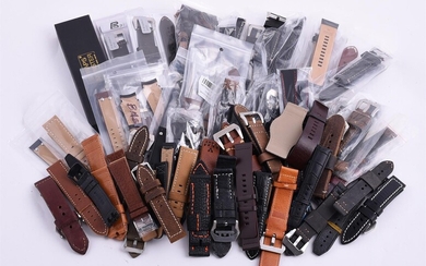 A COLLECTION OF LEATHER WATCH STRAPS