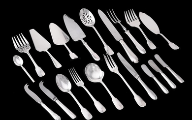 A COLLECTION OF MAINLY CHRISTOPHLE ELECTRO-PLATED FLATWARE AND CUTLERY