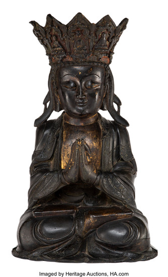 A Chinese Bronze Buddha Figure (Ming Dynasty )