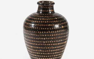 A Chinese Jizhou spotted ovoid vase