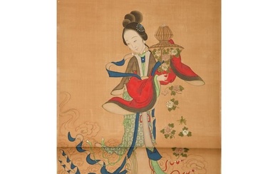 A Chinese 'goddess' painting, by unknown artist (Chinese)