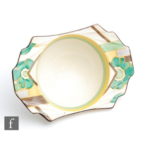 A Clarice Cliff Grapefruit dish circa 1936, hand painted in ...