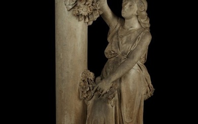 A Continental carved marble figure