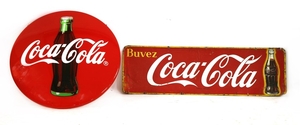 A FRENCH ENAMEL COCA-COLA SIGN