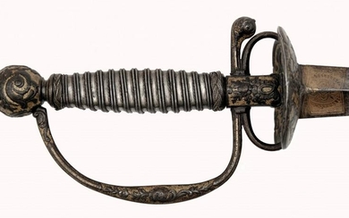 A French Gilt Small-Sword with Chiselled Hilt