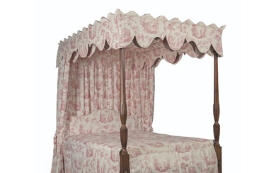 A GEORGE III-STYLE MAHOGANY FOUR-POSTER BED