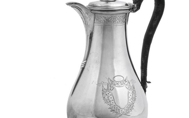 A George III silver baluster chocolate pot by William Skeen