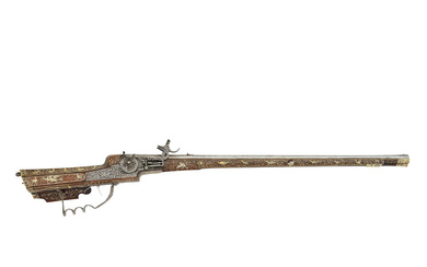 A German Wheel-Lock Rifle Of Unusually Small Bore Dated 1642
