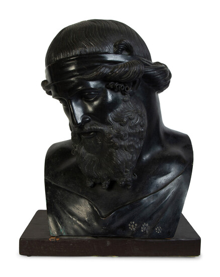 A Grand Tour Bronze Bust of Plato