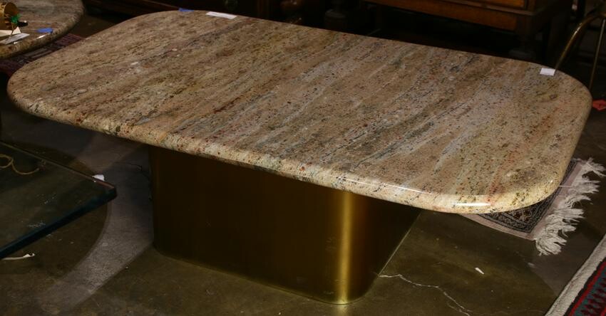 A Moderne Marble top low table