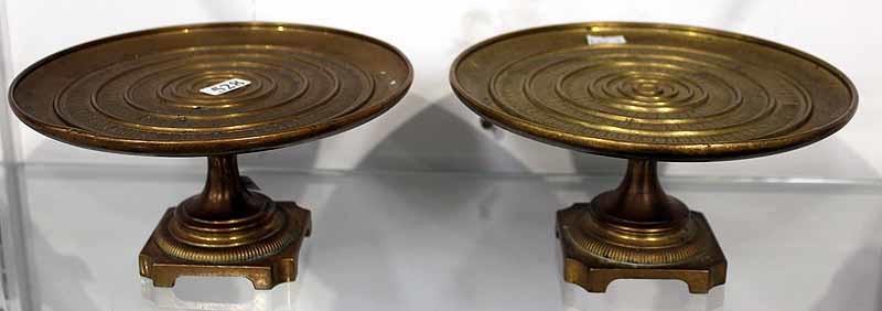 A PAIR OF FRENCH BRASS COMPORTS