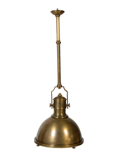 A Pair of Country Industrial Incandescent Pendant Lights by Visual Comfort