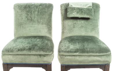 A Pair of Renaissance Revival Upholstered Chairs