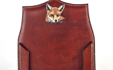 A 'Quality Bespoke Leatherwork' hunting appointments holder, by 'Zoe Smith'