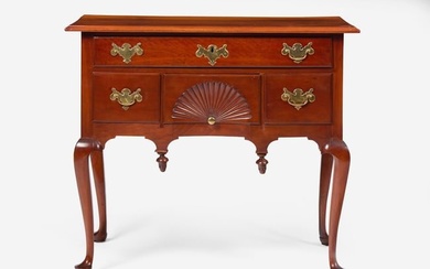 A Queen Anne carved cherry dressing table, New England, mid-18th century