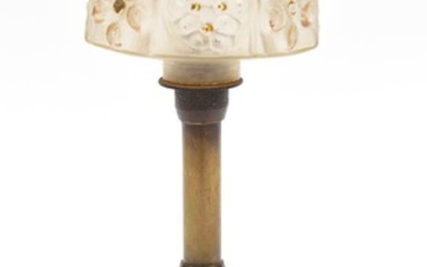 A SALESMAN'S SAMPLE LAMP ON WOODEN BASE