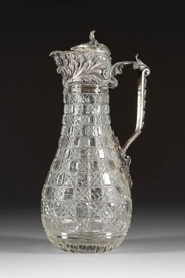 A SILVER-MOUNTED GLASS DECANTER 2nd half 20th century