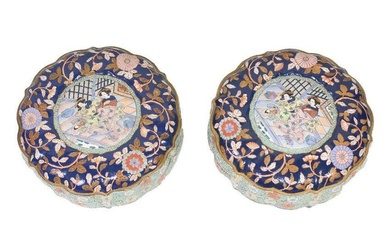 A Set of Large Chinese Porcelain Decorative Boxes