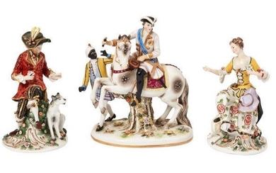 A Sitzendorf porcelain equestrian model of Czarina...