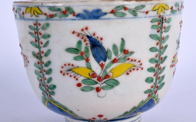 A TURKISH KUTAHYA FAIENCE POTTERY JAR painted with