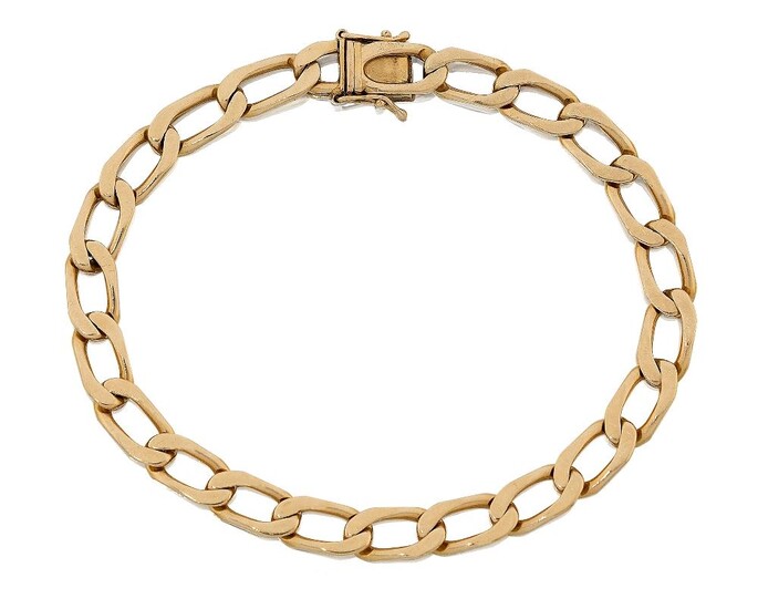 A bracelet, of chain-link design stamped 14k, approx. length 23cm