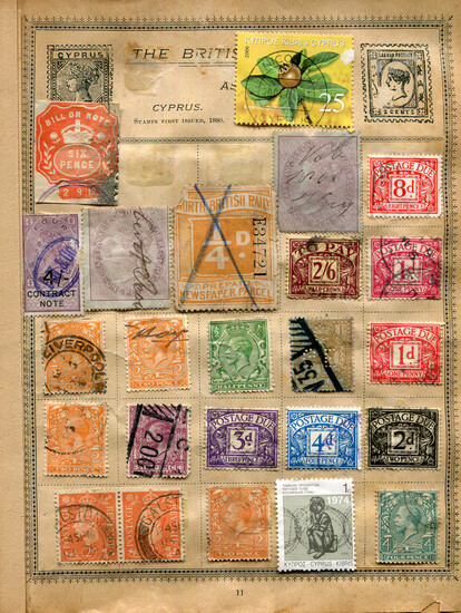 A collection of Great Britain stamps from Victoria to Elizabeth II, also Canada, Rhodesia, USA and w