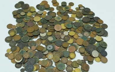 A collection of pre decimal and world wide coins (Qty).
