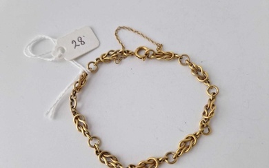 A fancy link bracelet, 9ct, 7 inch, 7.6 g